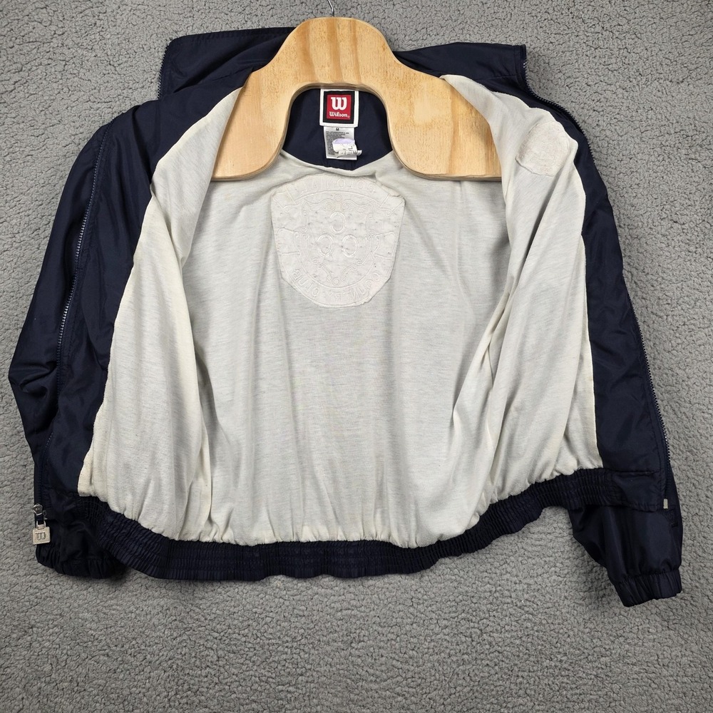 Wilson Jacket Mens Medium‎ Blue Colonial Country Club Golf Windbreaker Full Zip - Picture 9 of 10